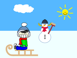 Bengeltje_sneeuwpop_slee